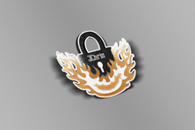 Load image into Gallery viewer, STICKER DE CANDADO FOGOSO para PUEDO DESCIFRAR - SOLD OUT